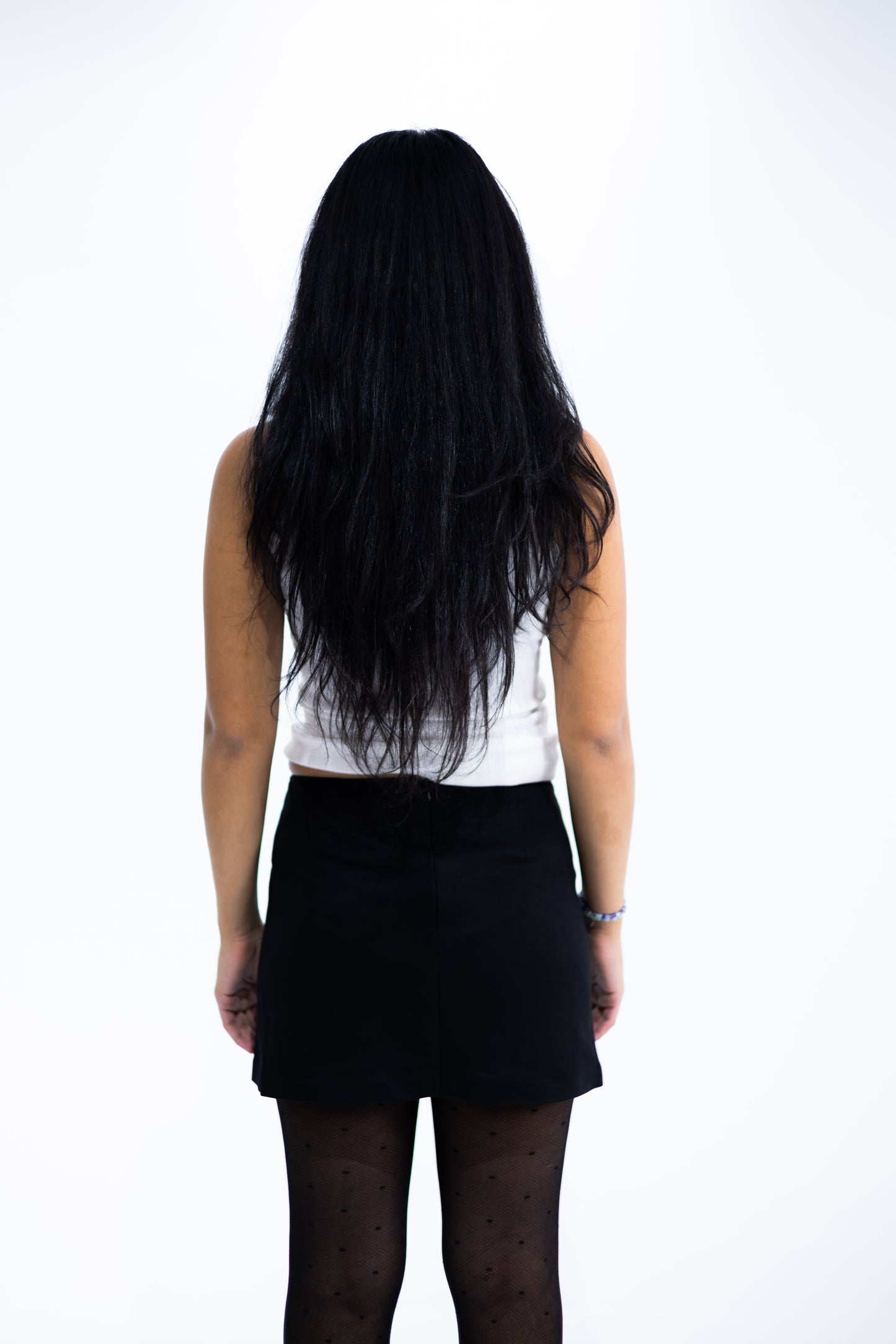 Suede Skirt with Wide Belt
