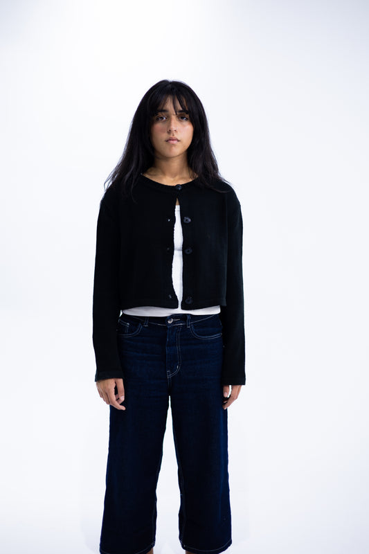Black Knitted Cardigan