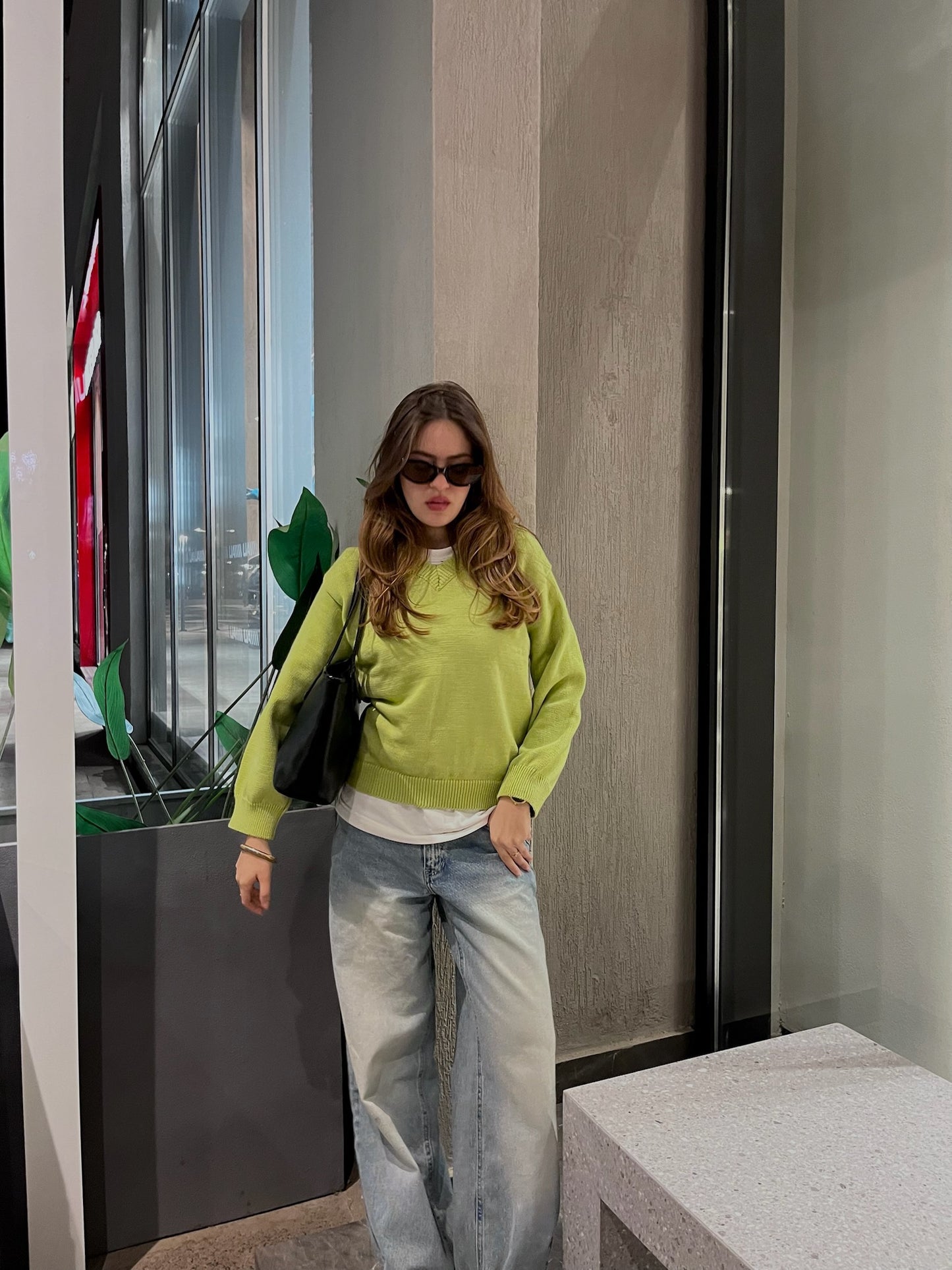 Green Knit Pullover