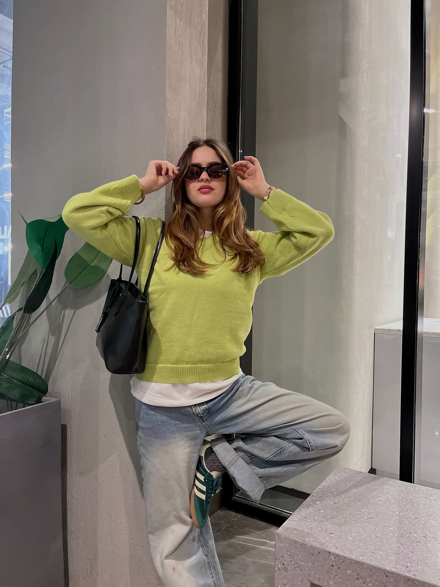 Green Knit Pullover
