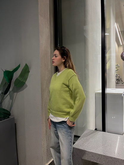 Green Knit Pullover