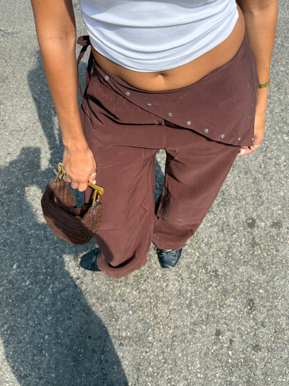 Asymmetric Espresso Trousers