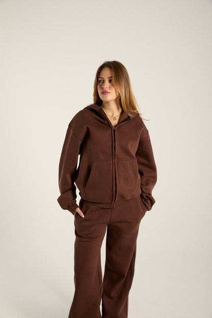 Brown Zip-up