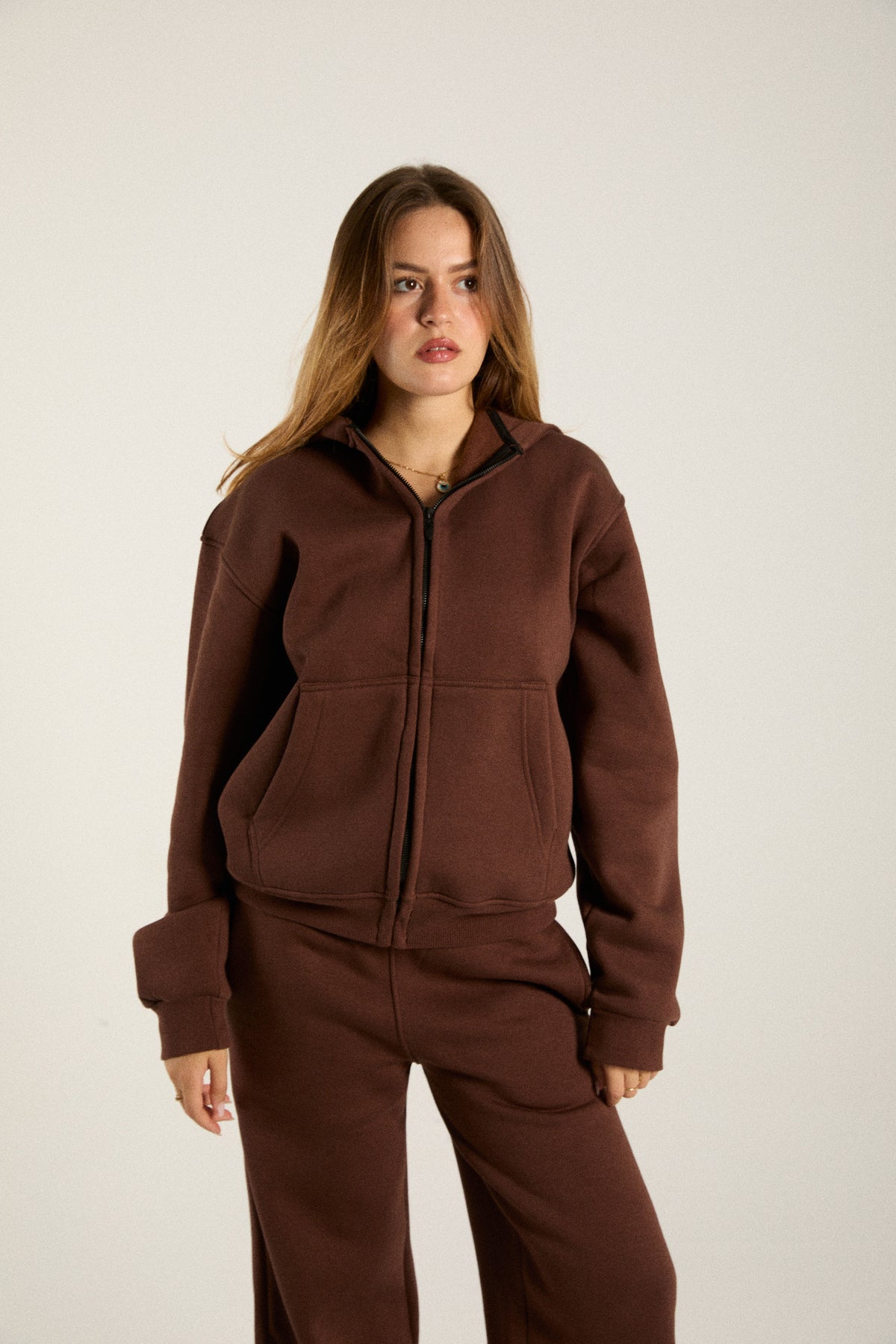 Brown Zip-up
